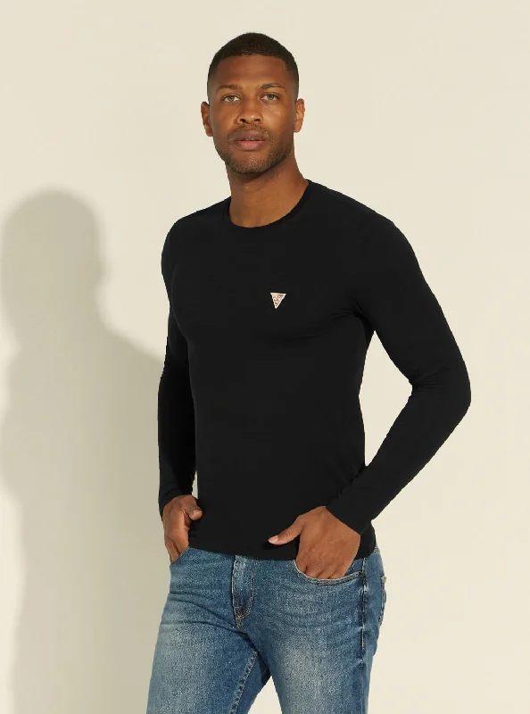 Black Super Slim Long Sleeve T-Shirt