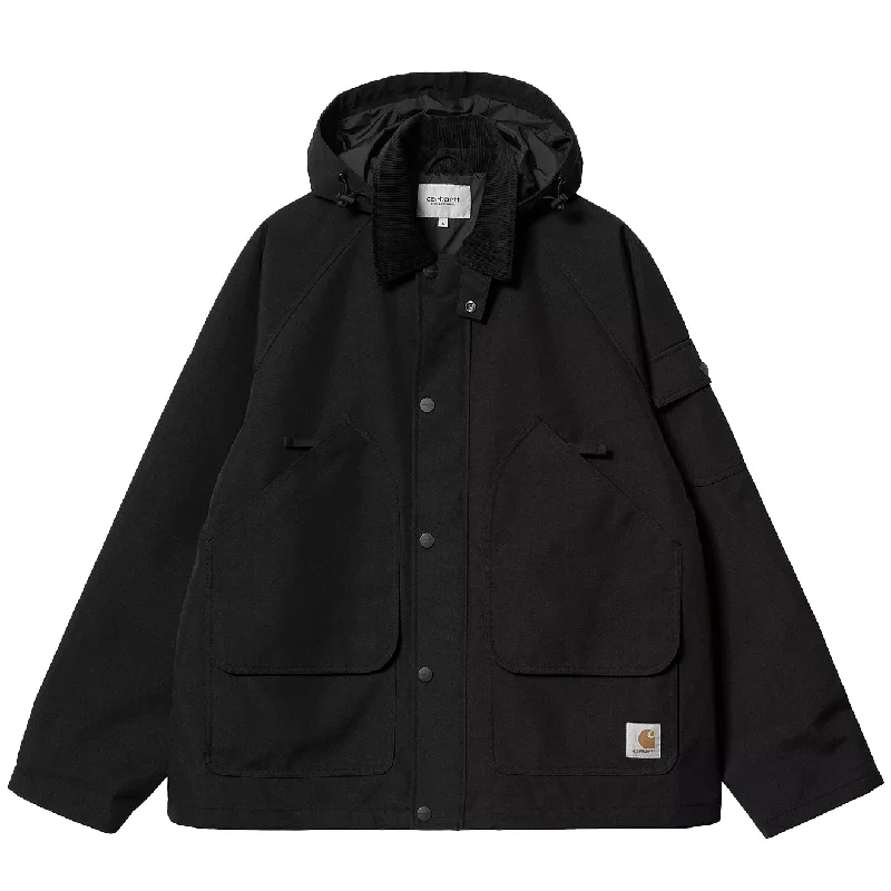 Corduroy men jackets in earthy tones for a rustic charmCarhartt WIP Clarton Jacket Black / Black Corduroy men jackets in earthy tones for a rustic charmCarhartt WIP Clarton Jacket Black / Black