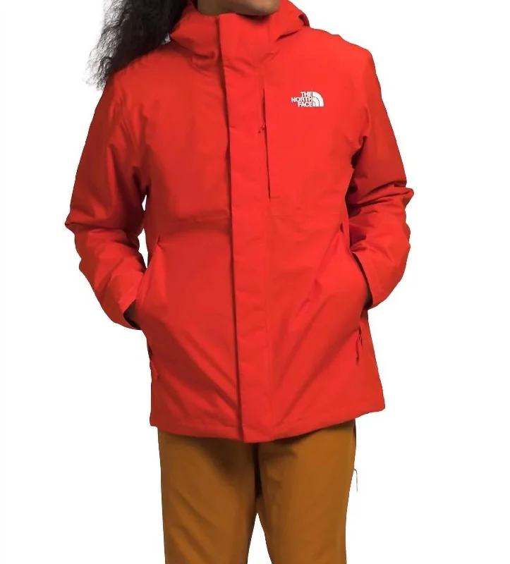 Slim - fit leather men jackets with a distressed finish for a rugged lookCarto Triclimate Jacket In Fiery Red/tnf Black Slim - fit leather men jackets with a distressed finish for a rugged lookCarto Triclimate Jacket In Fiery Red/tnf Black