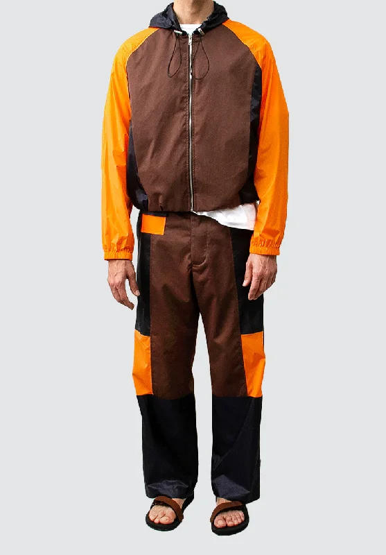 Corduroy men jackets in earthy tones for a rustic charmColour-Block Hooded Jacket | Orange Corduroy men jackets in earthy tones for a rustic charmColour-Block Hooded Jacket | Orange