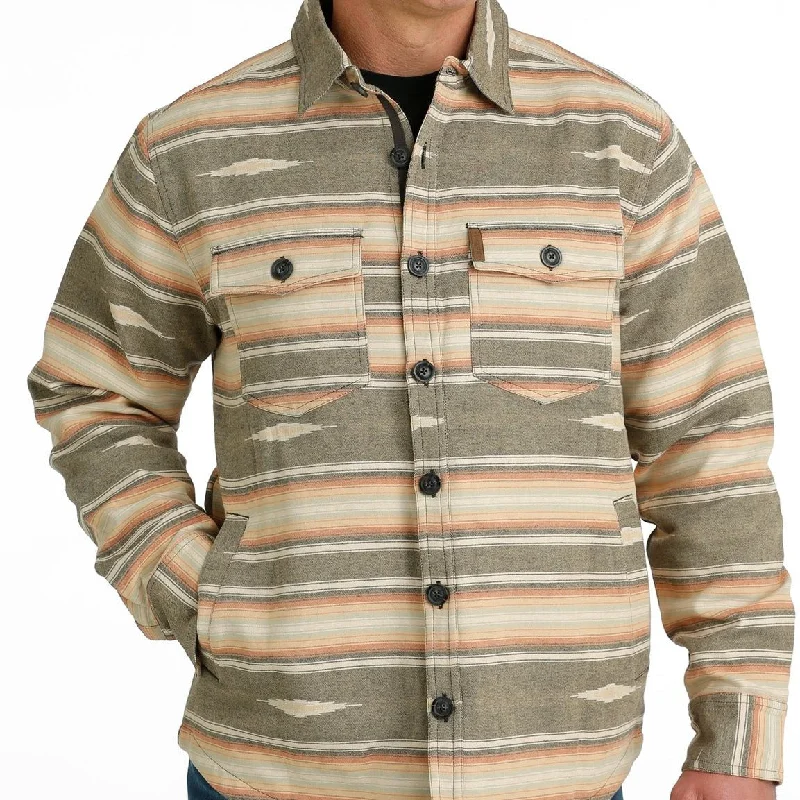 Down - filled men jackets in bright colors for winter fashionCinch Men's Southwestern Printed Jacquard Shirt Jacket Down - filled men jackets in bright colors for winter fashionCinch Men's Southwestern Printed Jacquard Shirt Jacket