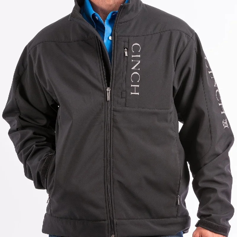 Plus - size men jackets with adjustable drawstrings for a comfortable fitCinch Men's Logo Concealed Carry Bonded Jacket in Black Plus - size men jackets with adjustable drawstrings for a comfortable fitCinch Men's Logo Concealed Carry Bonded Jacket in Black