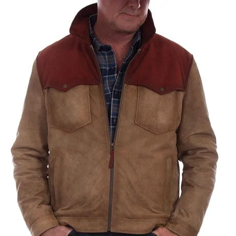 Men jackets with a hidden interior pocket for secure storageScully Men's Burnished Suede Block Jacket Men jackets with a hidden interior pocket for secure storageScully Men's Burnished Suede Block Jacket