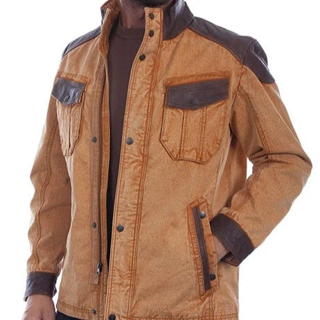 Down - filled men jackets in bright colors for winter fashionScully Men's Leather And Canvas Trimmed Jacket Down - filled men jackets in bright colors for winter fashionScully Men's Leather And Canvas Trimmed Jacket