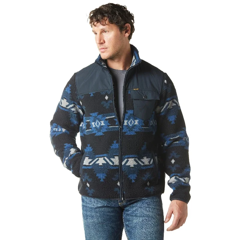 Men jackets with a built - in hood that can be stowed away when not in useWrangler Men's Zip Front Lightweight Ripstop Yoke Sherpa Jacket Men jackets with a built - in hood that can be stowed away when not in useWrangler Men's Zip Front Lightweight Ripstop Yoke Sherpa Jacket