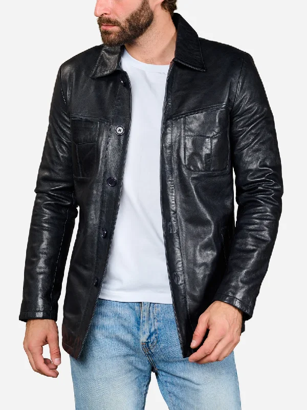 Men jackets with a zip - off sleeves to convert to a vestDaniel Sheepskin Vintage Black Leather Jacket Men jackets with a zip - off sleeves to convert to a vestDaniel Sheepskin Vintage Black Leather Jacket