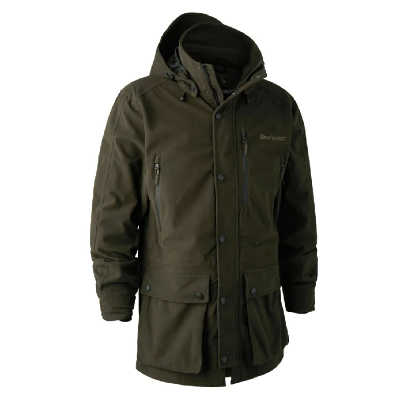 Down - filled men jackets in bright colors for winter fashionDeerhunter PRO Gamekeeper Jacket Peat Down - filled men jackets in bright colors for winter fashionDeerhunter PRO Gamekeeper Jacket Peat