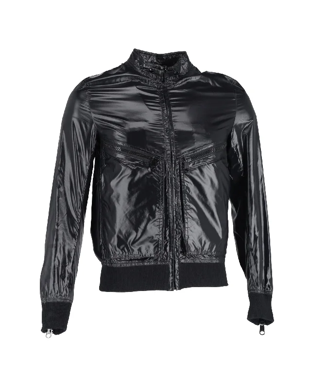 Checkered men jackets in a plaid pattern for a preppy appearanceDior Homme Glowing Cargo Bomber Jacket in Black Polyester Checkered men jackets in a plaid pattern for a preppy appearanceDior Homme Glowing Cargo Bomber Jacket in Black Polyester