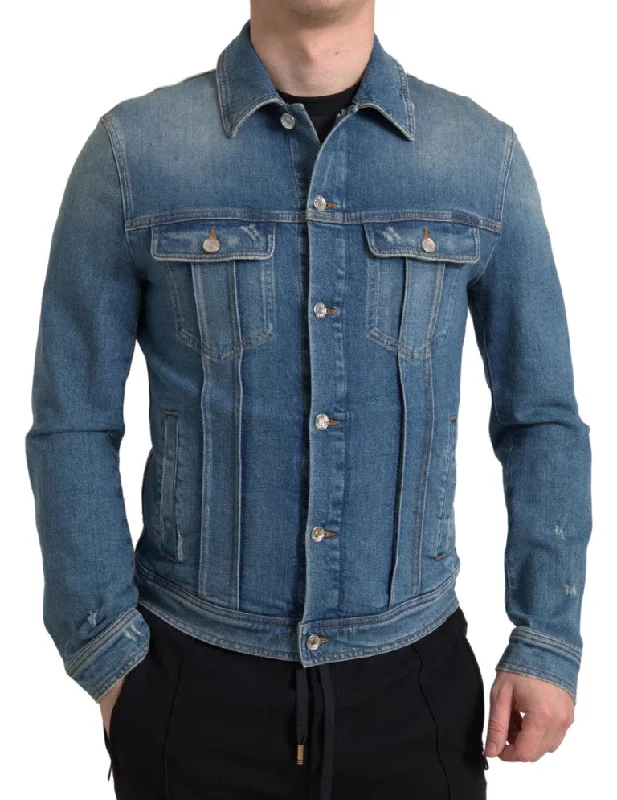 Plus - size men jackets with adjustable drawstrings for a comfortable fitDolce & Gabbana Elegant Stretch Men's Jacket Plus - size men jackets with adjustable drawstrings for a comfortable fitDolce & Gabbana Elegant Stretch Men's Jacket