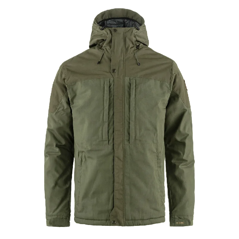 Waterproof men jackets with taped seams for heavy rain protectionFjallraven Skogso Padded Jacket Laurel Green Waterproof men jackets with taped seams for heavy rain protectionFjallraven Skogso Padded Jacket Laurel Green