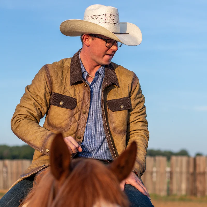 Plus - size men jackets with adjustable drawstrings for a comfortable fitFlynt Western Men's Laredo Quilted Suede Jacket in Flax Plus - size men jackets with adjustable drawstrings for a comfortable fitFlynt Western Men's Laredo Quilted Suede Jacket in Flax
