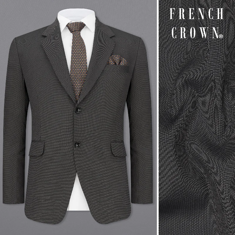 Fuscous Grey Single Breasted Blazer