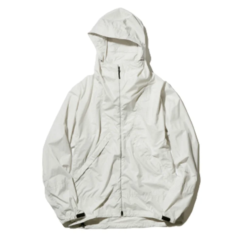 Stretch - fabric men jackets for unrestricted movement during workoutsGoldwin Ripstop Light Jacket Stone White Stretch - fabric men jackets for unrestricted movement during workoutsGoldwin Ripstop Light Jacket Stone White