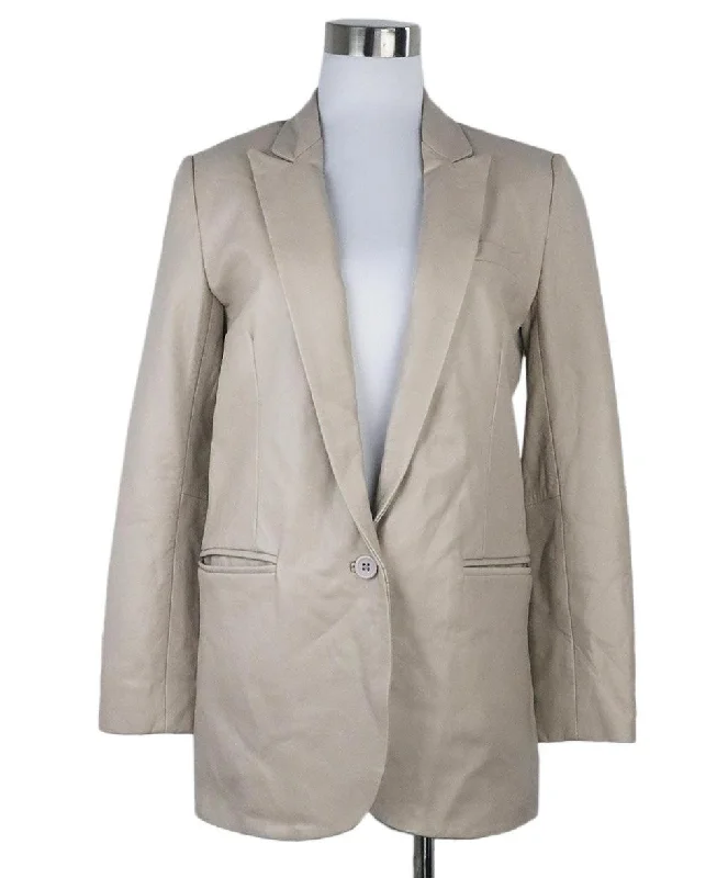 Men's Single - Breasted Cashmere Blazer in Camel for a Luxurious and Elegant Winter LookSPRWMN Bone Leather Jacket sz 2
