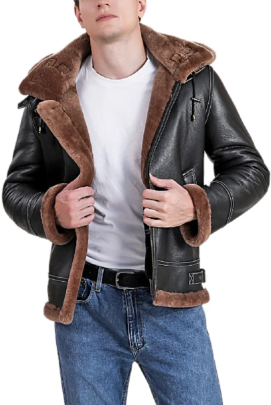 Checkered men jackets in a plaid pattern for a preppy appearanceLanding Leathers Men Monogram Collection B-3 Sheepskin Bomber Jacket Checkered men jackets in a plaid pattern for a preppy appearanceLanding Leathers Men Monogram Collection B-3 Sheepskin Bomber Jacket