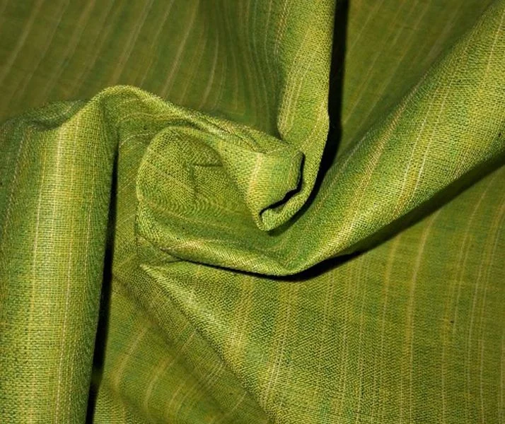 Men's Linen - Cotton Blend Blazer in Tan with Roll - Up Sleeves for a Laid - Back Summer LookLight Green Plain Jharna Cotton ST Fabric