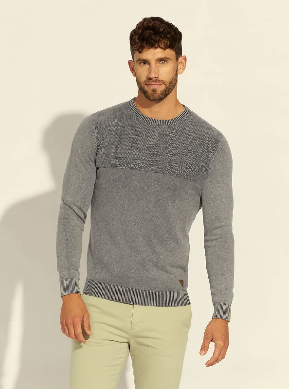 Magnetic Grey Martin Washed Knit Top