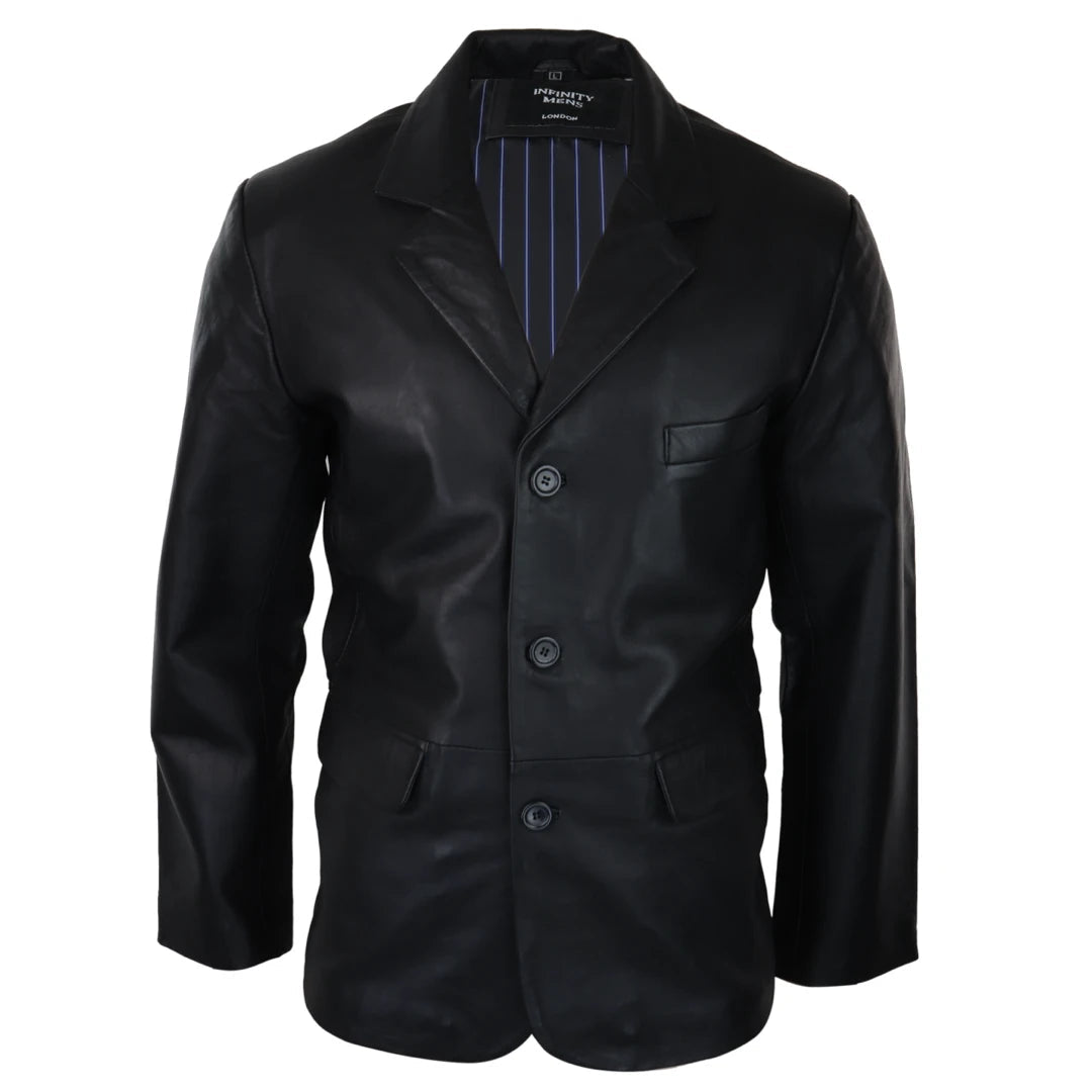 Men jackets with a zip - off sleeves to convert to a vestMen's Leather Jacket Black Classic Blazer Men jackets with a zip - off sleeves to convert to a vestMen's Leather Jacket Black Classic Blazer