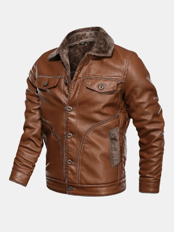 Corduroy men jackets in earthy tones for a rustic charmMens Outdoor PU Thickened Warm Windproof Jacket Corduroy men jackets in earthy tones for a rustic charmMens Outdoor PU Thickened Warm Windproof Jacket