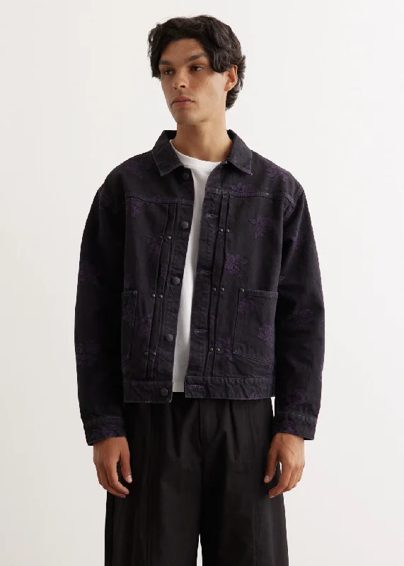 Embroidered men jackets with intricate floral designs for a unique aestheticM.W. Jean Jacket Embroidered men jackets with intricate floral designs for a unique aestheticM.W. Jean Jacket