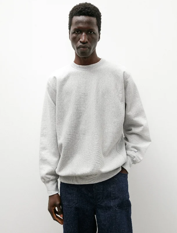 Men's knit tops with a contrast collar for a stylish detailHeavy Weight Vintage Crew Neck Sweatshirt Light Grey Men's knit tops with a contrast collar for a stylish detailHeavy Weight Vintage Crew Neck Sweatshirt Light Grey