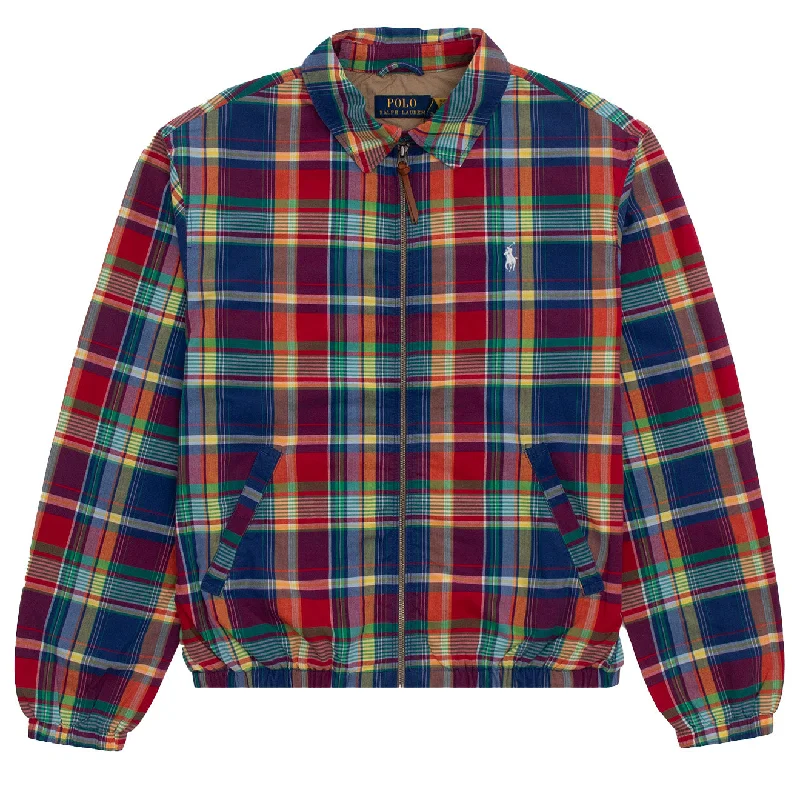 Hooded men jackets with a detachable faux - fur trim for added warmthPolo Ralph Lauren Bayport Windbreaker Jacket Madras Hooded men jackets with a detachable faux - fur trim for added warmthPolo Ralph Lauren Bayport Windbreaker Jacket Madras