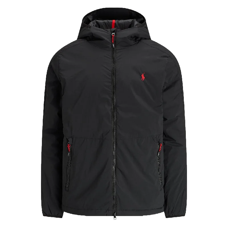 Hooded men jackets with a detachable faux - fur trim for added warmthPolo Ralph Lauren Stretch Hooded Jacket Polo Black Hooded men jackets with a detachable faux - fur trim for added warmthPolo Ralph Lauren Stretch Hooded Jacket Polo Black