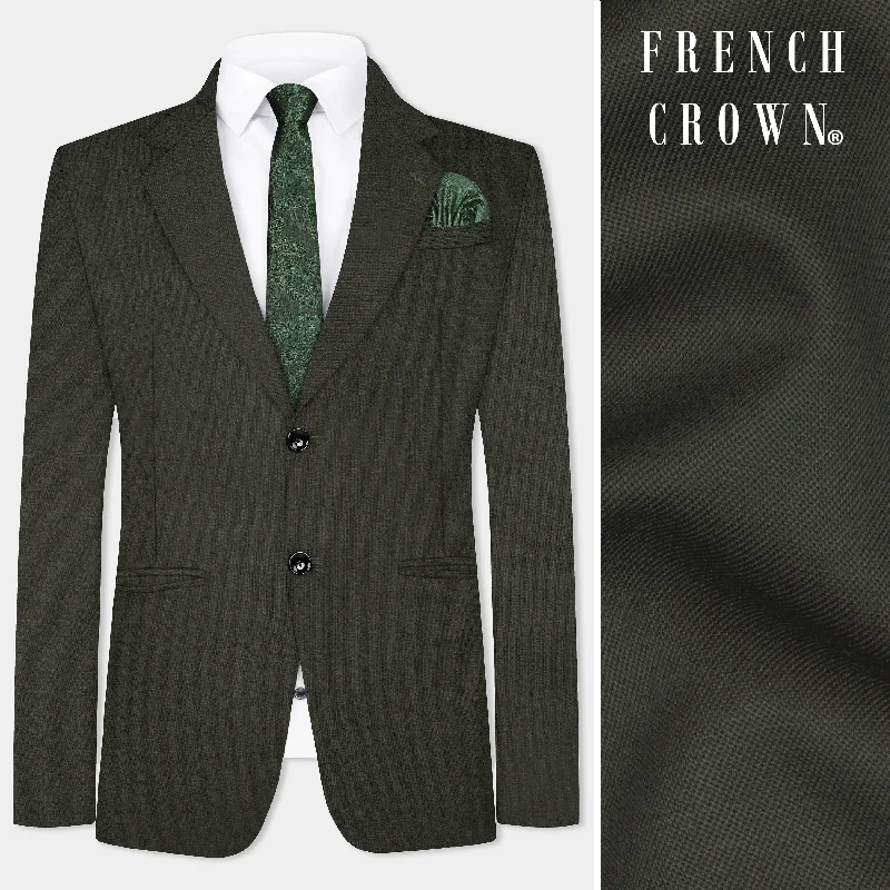 Rangoon Green Wool Blend Single Breasted Blazer