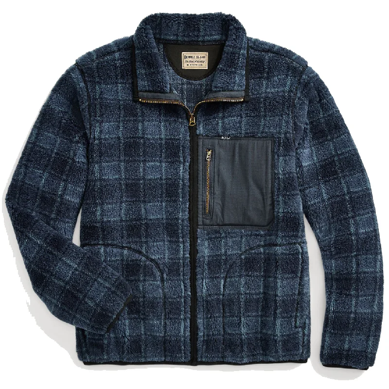 Waterproof men jackets with taped seams for heavy rain protectionRRL by Ralph Lauren Plaid Wool-Blend Pile Fleece Jacket Navy Plaid Waterproof men jackets with taped seams for heavy rain protectionRRL by Ralph Lauren Plaid Wool-Blend Pile Fleece Jacket Navy Plaid