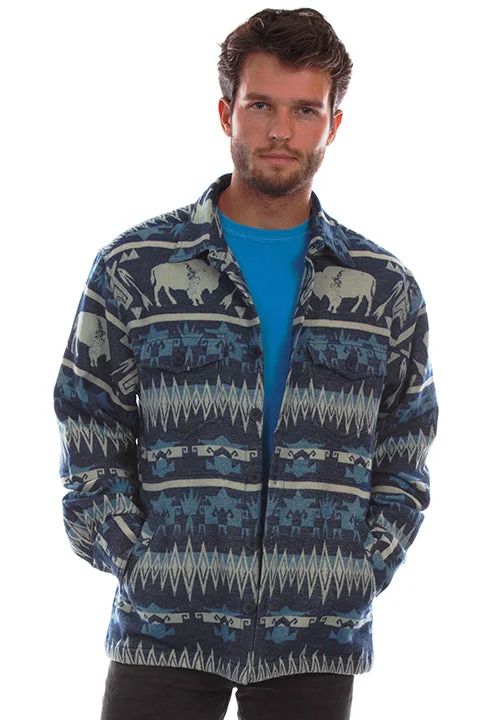 Embroidered men jackets with intricate floral designs for a unique aestheticScully Farthest Point Men's Buffalo Blue and Green Shirt Jacket Embroidered men jackets with intricate floral designs for a unique aestheticScully Farthest Point Men's Buffalo Blue and Green Shirt Jacket