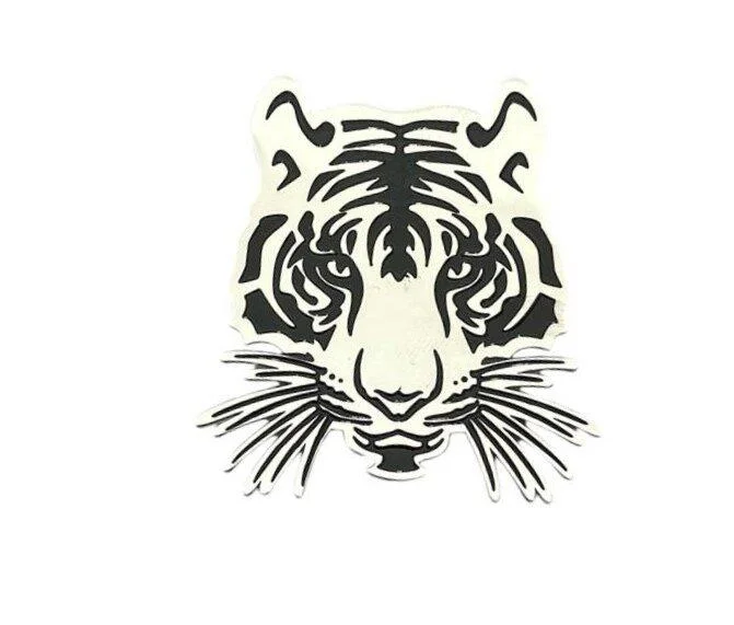 Men's Linen - Cotton Blend Blazer in Tan with Roll - Up Sleeves for a Laid - Back Summer LookSilver Color Tiger Face Shaped Silver Metal Brooch