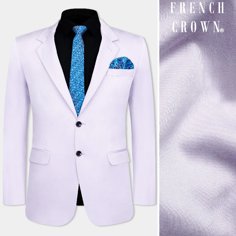 Snuff Lavender Premium Cotton Single Breasted Blazer