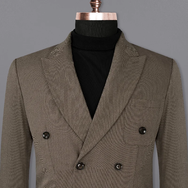 Stonewall with Zeus Brown Double Breasted Premium Cotton Sports Blazer