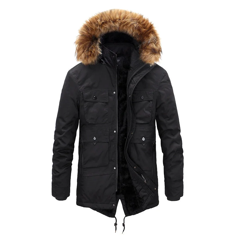 Down - filled men jackets in bright colors for winter fashionWinter Coat Men's Cashmere Long Cotton-padded Jacket Down - filled men jackets in bright colors for winter fashionWinter Coat Men's Cashmere Long Cotton-padded Jacket