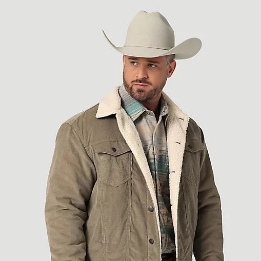 Men jackets with a zip - off sleeves to convert to a vestWrangler Men's Sherpa Lined Corduroy Jacket in Nomad Men jackets with a zip - off sleeves to convert to a vestWrangler Men's Sherpa Lined Corduroy Jacket in Nomad
