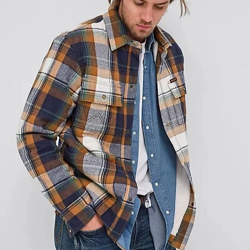 Fleece - lined men jackets for cold - weather commutingWrangler Men's Sherpa Lined Flannel Shirt Jacket Fleece - lined men jackets for cold - weather commutingWrangler Men's Sherpa Lined Flannel Shirt Jacket