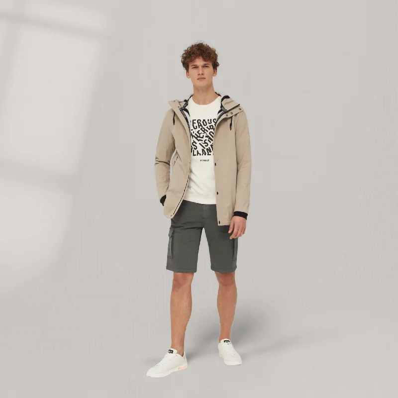 Men jackets with a zip - off sleeves to convert to a vestYangan - Thermosealed Rain Jacket - Dark Sand | Men's Men jackets with a zip - off sleeves to convert to a vestYangan - Thermosealed Rain Jacket - Dark Sand | Men's