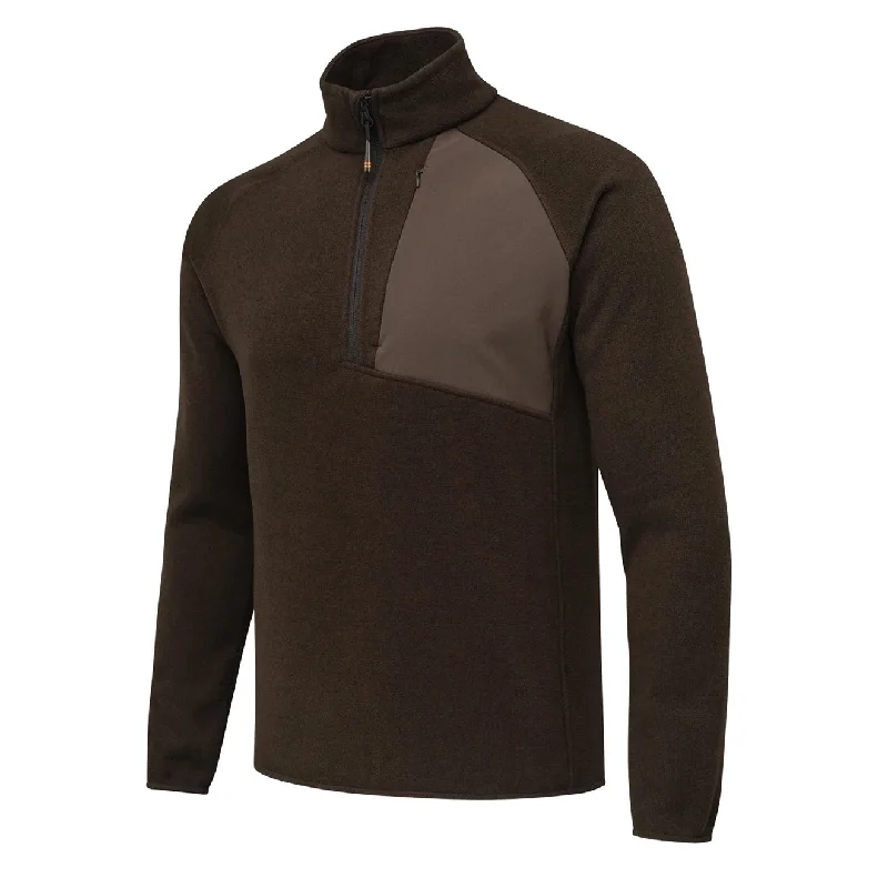 Men fleece - paneled cycling jerseys for bike ridesBeretta Abisko Half Zip Fleece Brown Bark Men fleece - paneled cycling jerseys for bike ridesBeretta Abisko Half Zip Fleece Brown Bark