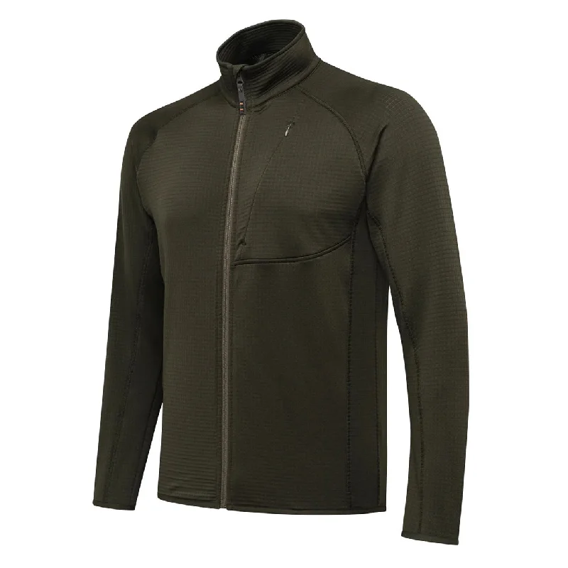 Men fleece quarter - zip pullovers with thumbholesBeretta Alpsten Fleece Brown Bark