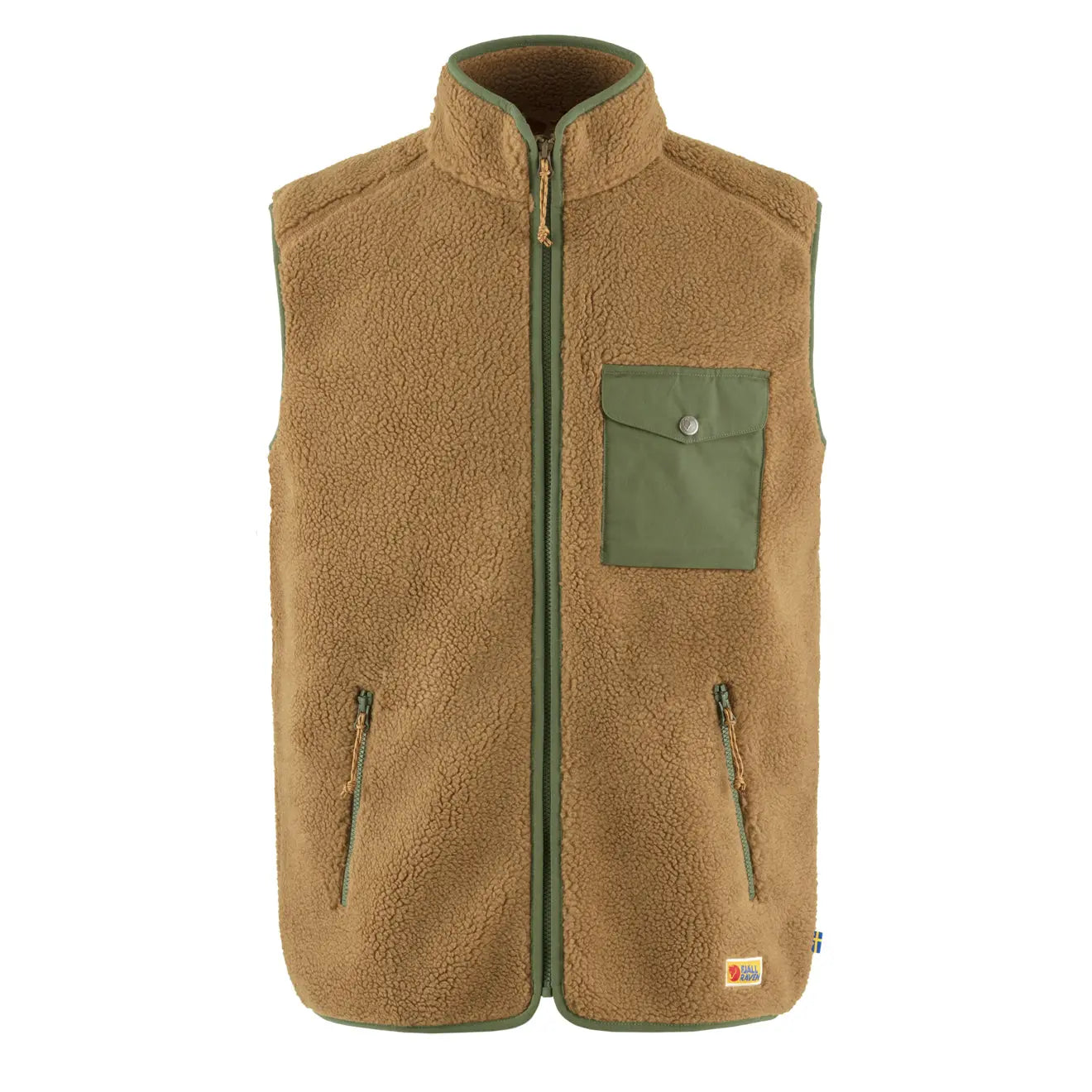 Men fleece beanies with a pom - pom for a trendy lookFjallraven Vardag Pile Fleece Vest Buckwheat Brown / Laurel Green
