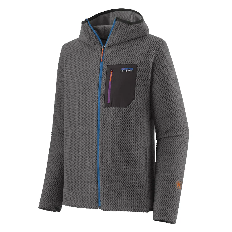 Men fleece quarter - zip pullovers with thumbholesPatagonia R1 Air Full-Zip Hoody Forge Grey Men fleece quarter - zip pullovers with thumbholesPatagonia R1 Air Full-Zip Hoody Forge Grey