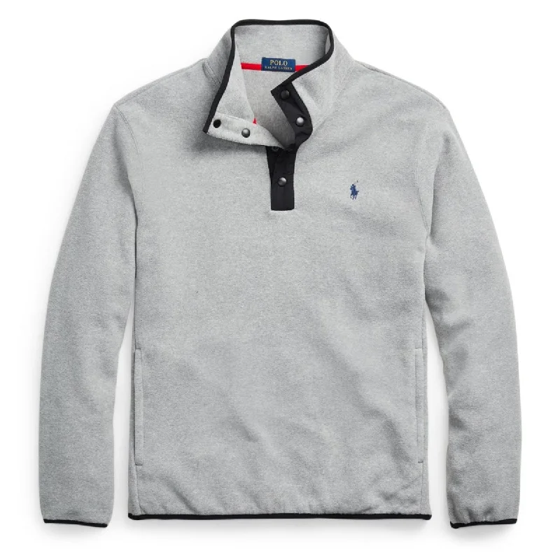 Men fleece bomber jackets with a stylish ribbed collarPolo Ralph Lauren Mockneck Pullover Fleece Andover Heather Men fleece bomber jackets with a stylish ribbed collarPolo Ralph Lauren Mockneck Pullover Fleece Andover Heather