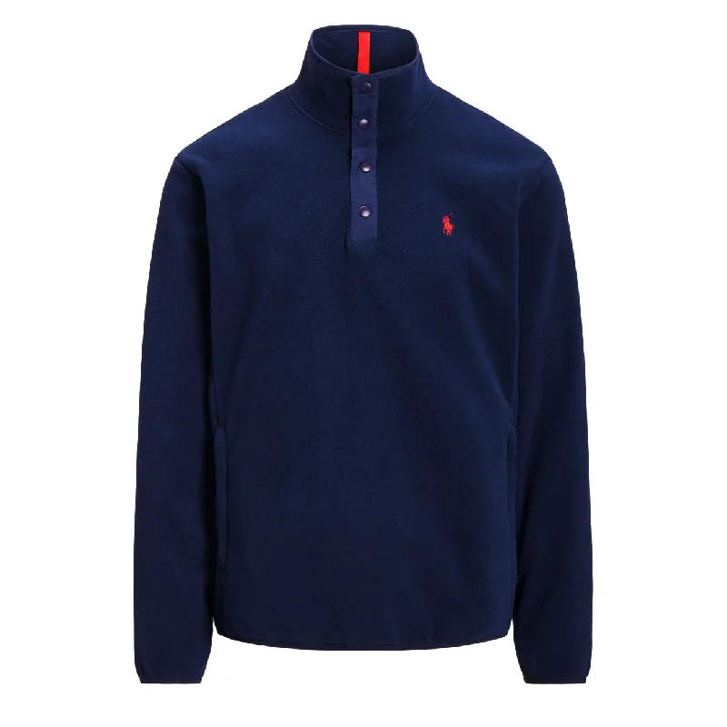 Men fleece - backed windbreakers for windy daysPolo Ralph Lauren Mockneck Pullover Fleece Newport Navy Men fleece - backed windbreakers for windy daysPolo Ralph Lauren Mockneck Pullover Fleece Newport Navy
