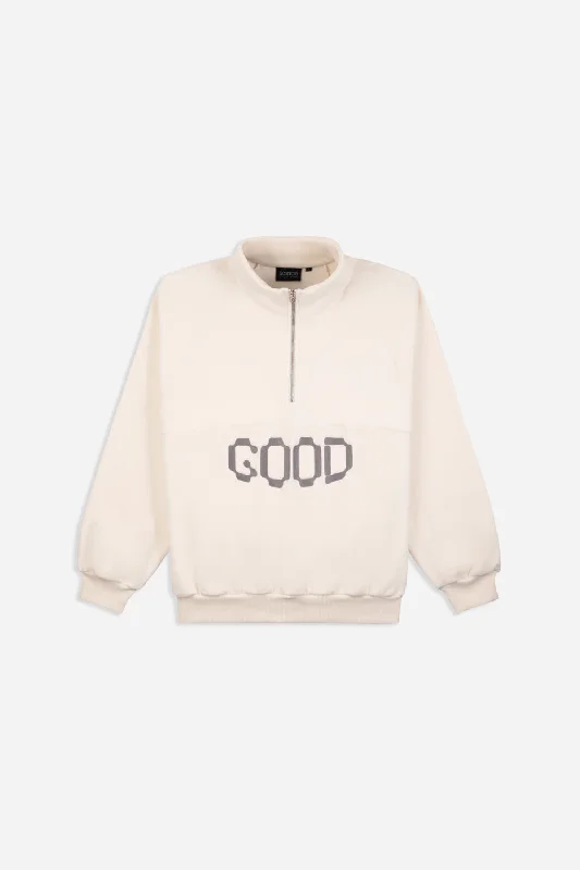 SATELLITE FLEECE HALFZIP OFFWHITE