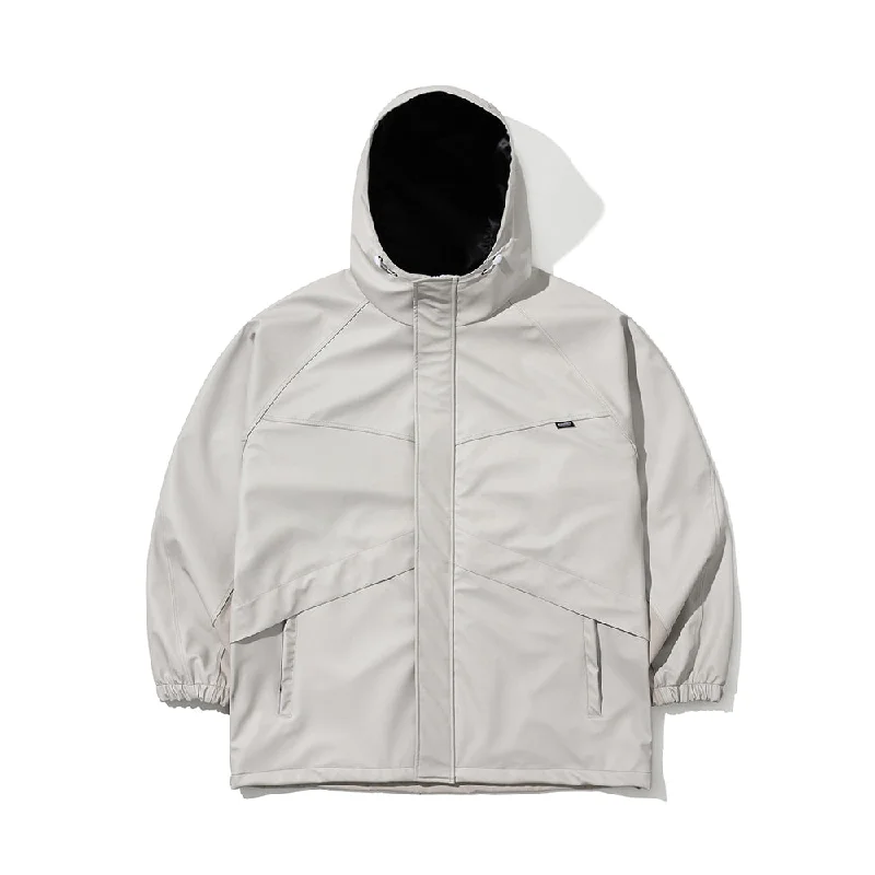 WIDE H HOODED JACKET CREAM