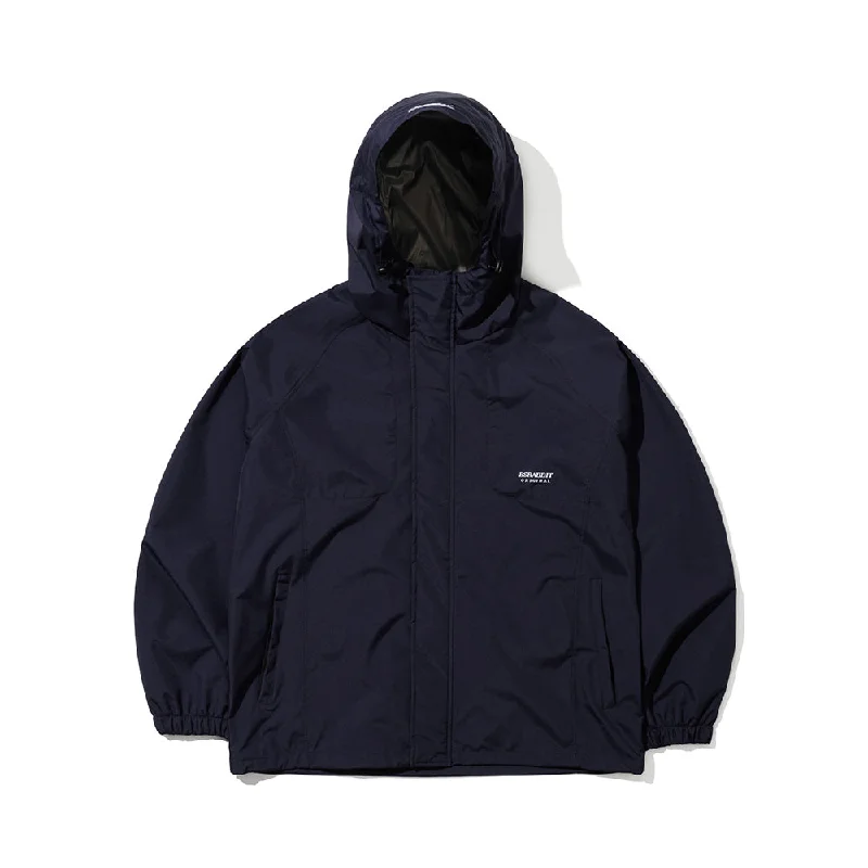 SOFT LIGHT HOODED JACKET NAVY