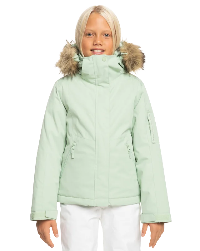 Roxy Girls' 8-16 Meade Technical Snow Jacket - Cameo Green