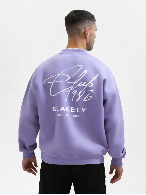 Regular Fit Men's Heathered Knit Sweater in Charcoal for a Laid - Back Weekend LookClub Relaxed Sweater - Violet