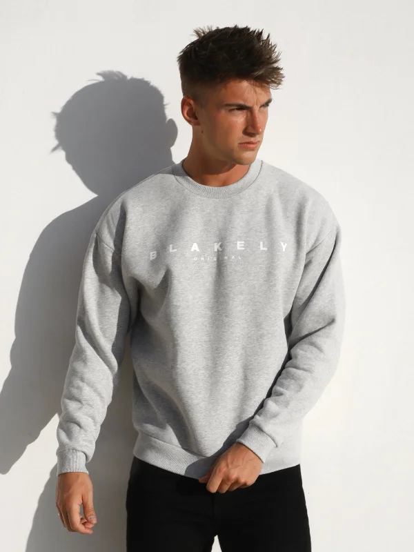 Men's Cable - Knit Sweater Dress in Gray for a Unique and Comfortable One - Piece OptionEvolved Relaxed Sweater - Marl Grey Men's Cable - Knit Sweater Dress in Gray for a Unique and Comfortable One - Piece OptionEvolved Relaxed Sweater - Marl Grey