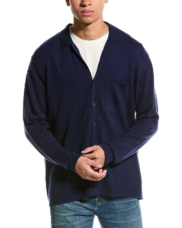 Regular Fit Men's Heathered Knit Sweater in Charcoal for a Laid - Back Weekend LookBrodie Cashmere Wool & Cashmere-Blend Jamie Shirt Jacket